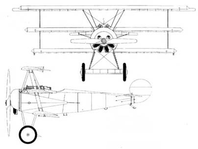 Боевое применение трипланов Fokker Dr I в Первой Мировой войне