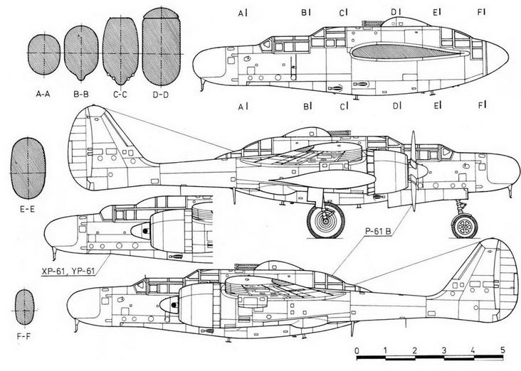 Nortrop P-61 BLack Widow. Тяжелый ночной истребитель США