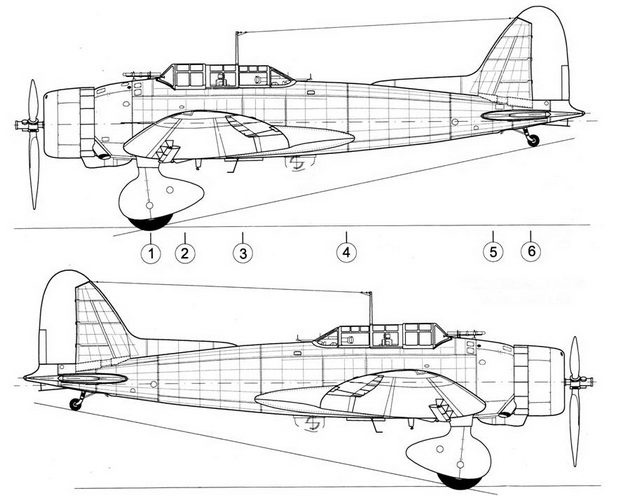 D3A «Val» B5N «Kate» ударные самолеты японского флота