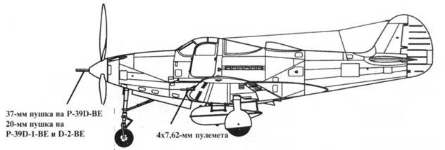 Р-39 Airacobra. Модификации и детали конструкции