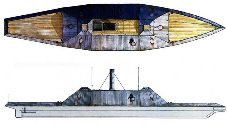 Казематные броненосцы южан, 1861–1865