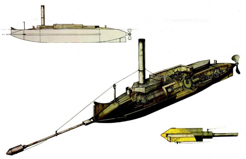 Субмарины и минные катера южан, 1861–1865