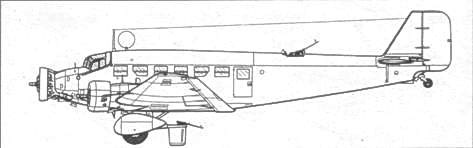 Транспортный самолет Юнкерс Ju 52/3m