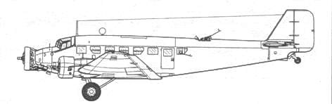 Транспортный самолет Юнкерс Ju 52/3m