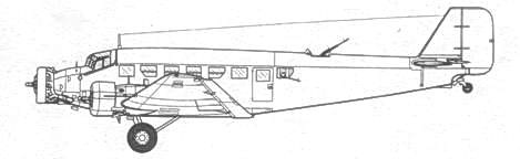 Транспортный самолет Юнкерс Ju 52/3m