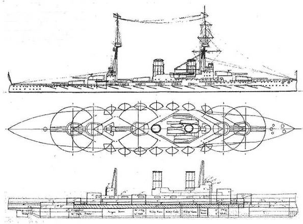 Линейные корабли “Эджинкорт”, “Канада” и “Эрин”. 1910-1922 гг.