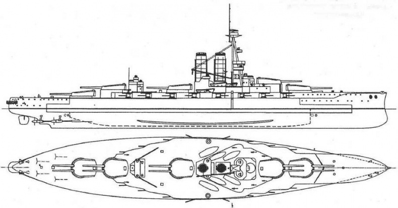 Линейные корабли “Эджинкорт”, “Канада” и “Эрин”. 1910-1922 гг.