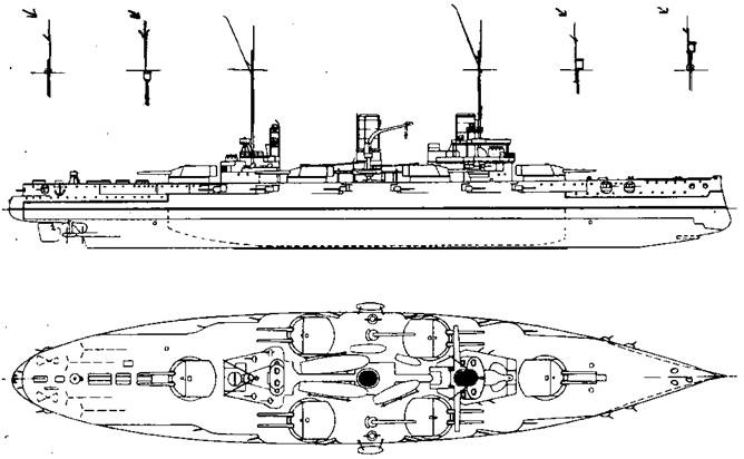 Линейные корабли Германии. Часть I. «Нассау» «Вестфален» «Рейнланд» «Позен»