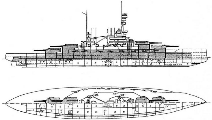 Линейные корабли типа &quot;Баерн&quot;. Последние дредноуты империи кайзера Вильгельма II.