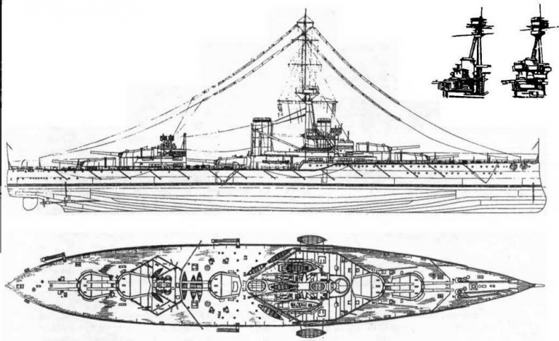 Линейные корабли типа “Орион”. 1908-1930 гг.