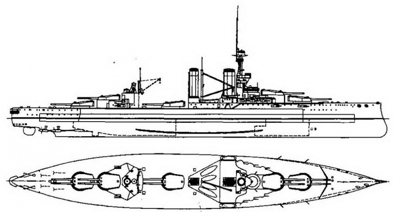 Линейные корабли типа “Орион”. 1908-1930 гг.