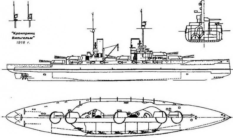 Линейные корабли типов “Кайзер” и “Кениг”. 1909-1918 гг.